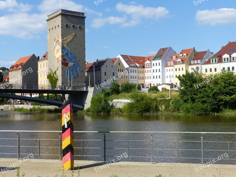 Görlitz Neiße View Town Germany