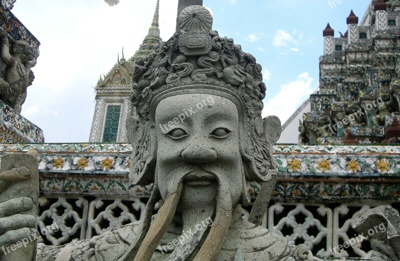 Face Temple Mustache Thailand Free Photos