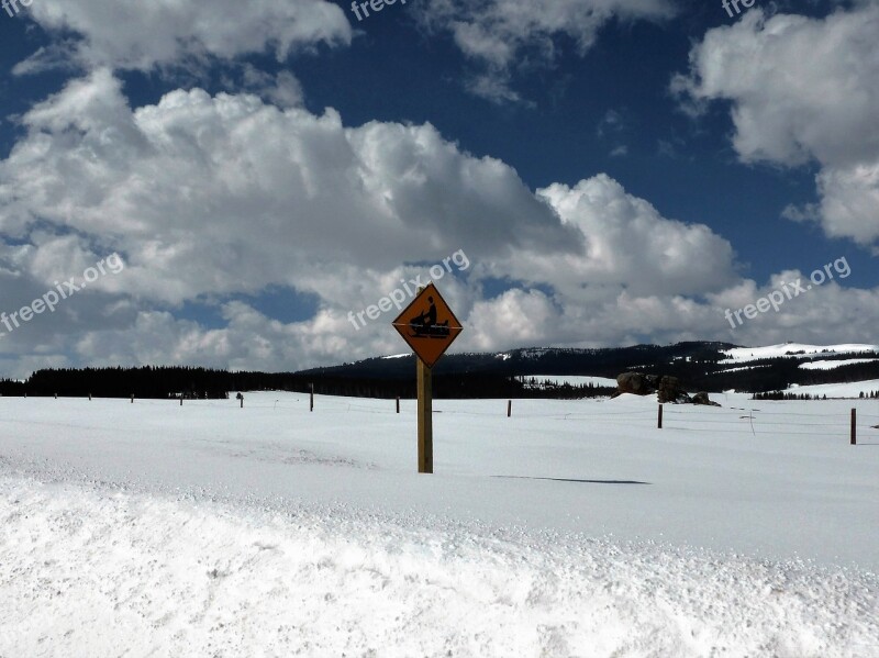 Landscape Snow Sports Snowmobile Free Photos