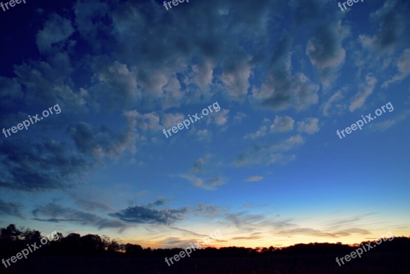 Sunset Clouds Night Sky Twilight Sky