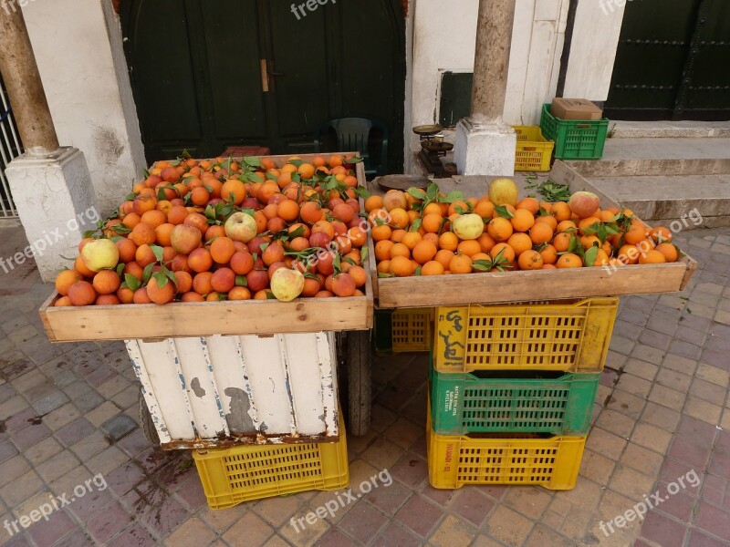 Oranges Crates Stall Free Photos