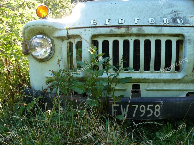 Bedford Car Old Grass Still