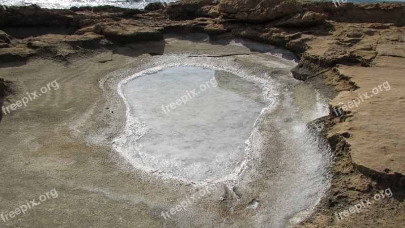 Seawater Salt Salt Nature Rocky Beach Rock Hole