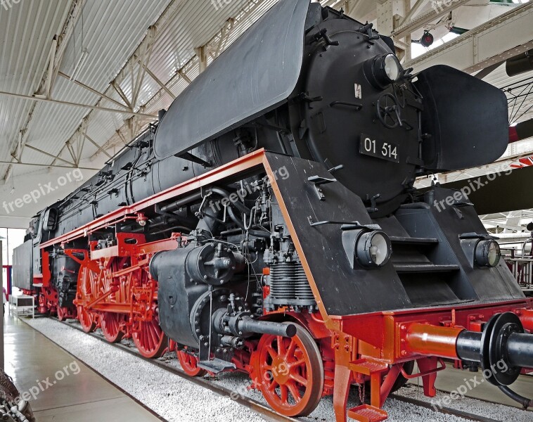 Steam Locomotive Express Train Br 01 Museum Exhibit