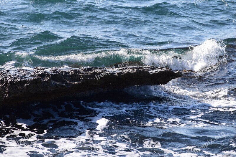 Sea Rock Coast Water Surf