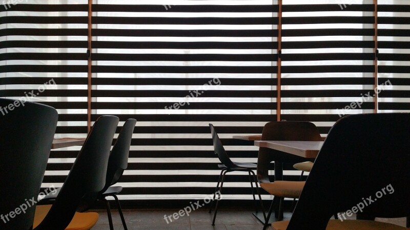 Restaurant Interior Eating Silhouette Background