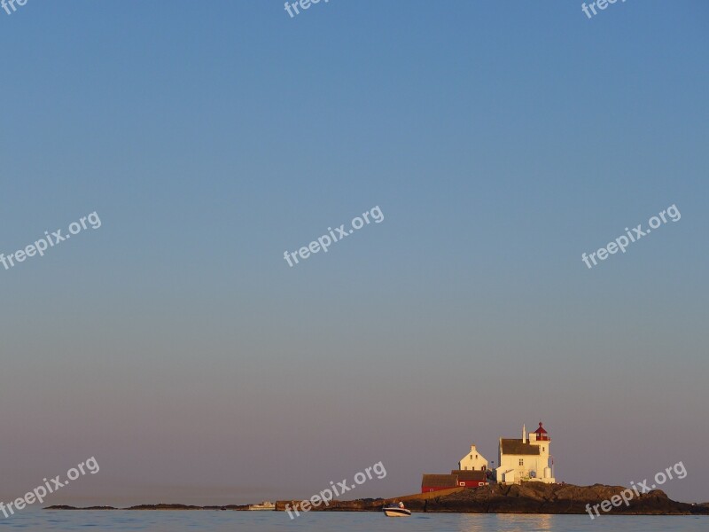 Norway Lighthouse Ocean Sea Coast