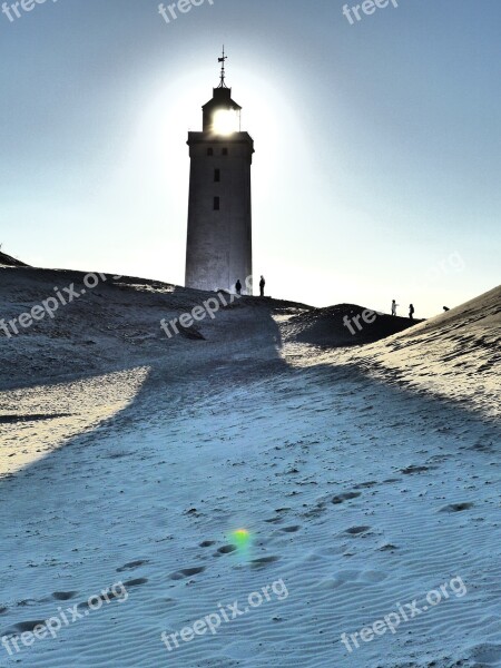 Lighthouse Lønstrup Denmark Light Sand