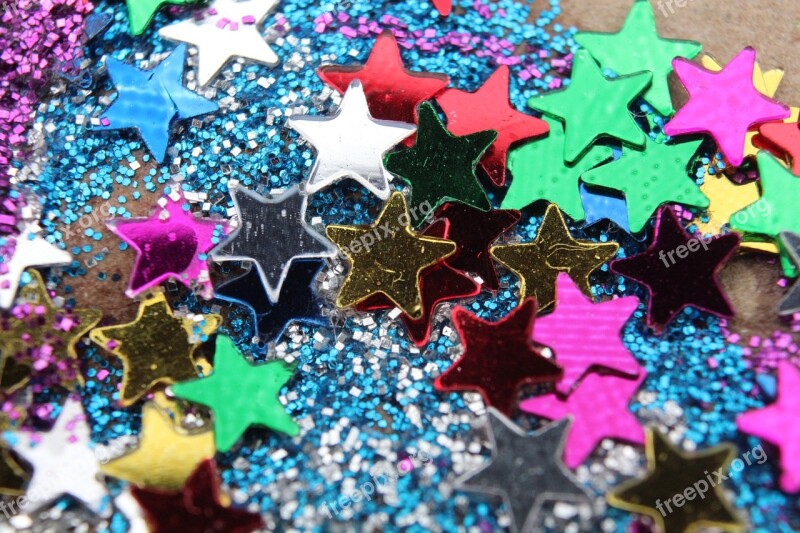 Stars Sparkle Glitter Colours Shine