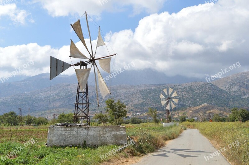 Mills Plateau Lasithi Crete Island