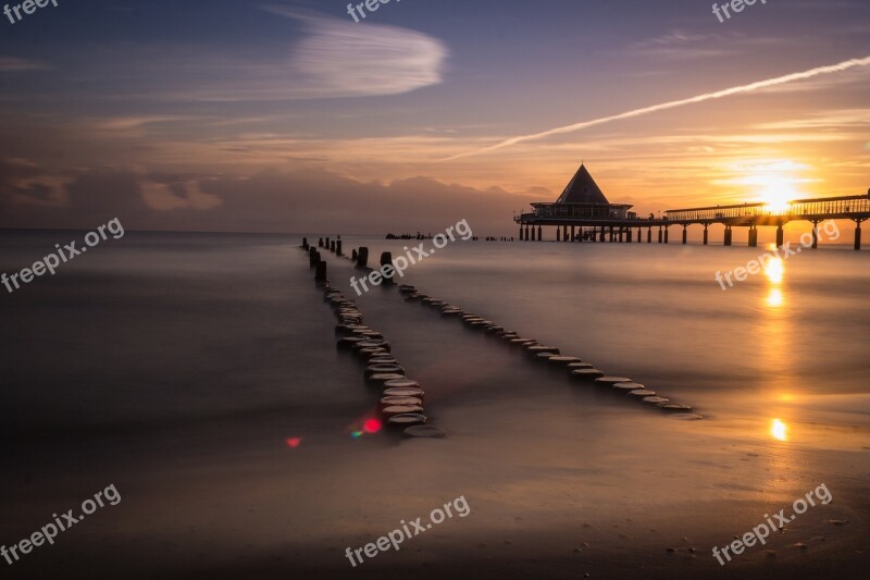 Sea Bridge Heringsdorf Island Usedom Island Of Usedom