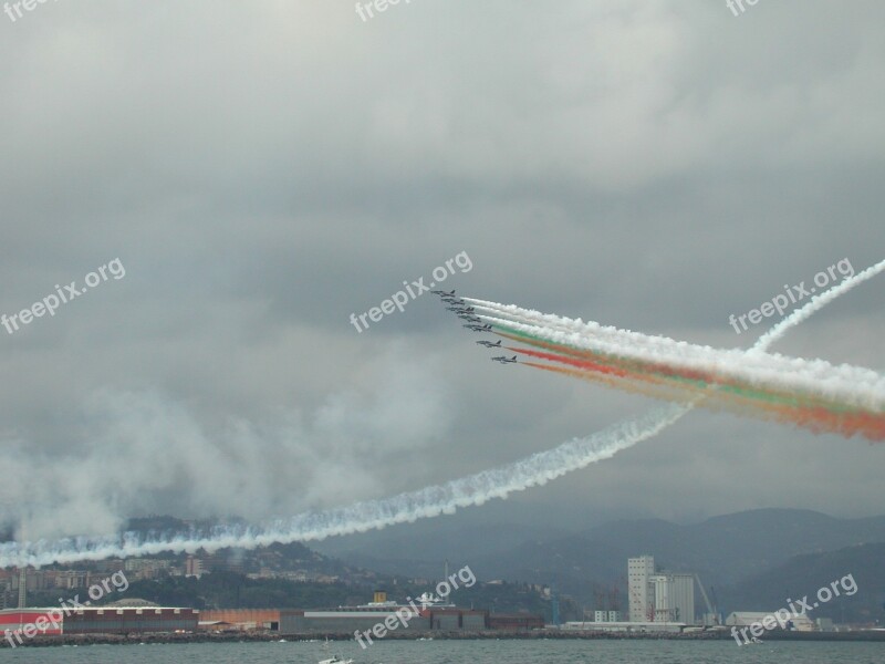 Tricolor Arrows Aircraft Italy Aerobatic Team Stunt