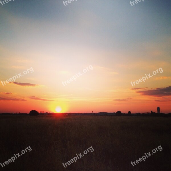 Sunset Berlin Tempelhofer Field Tempelhof Airport