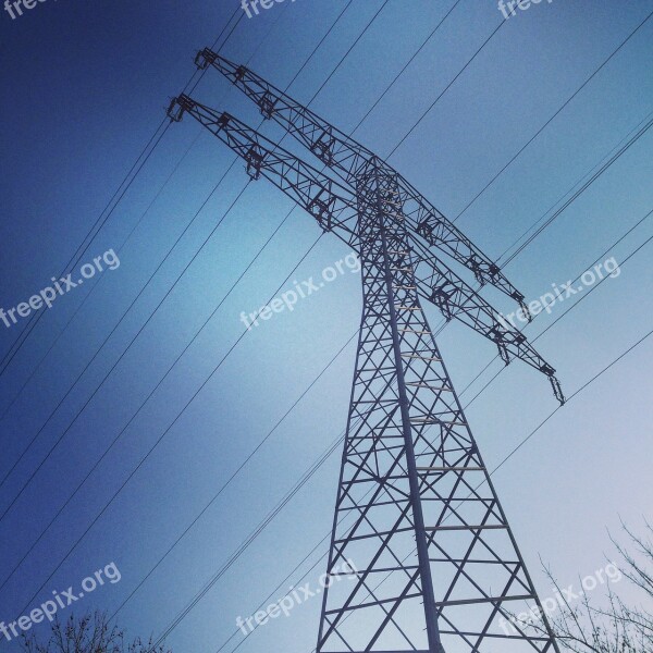 Strommast Power Line Power Poles Current Electricity