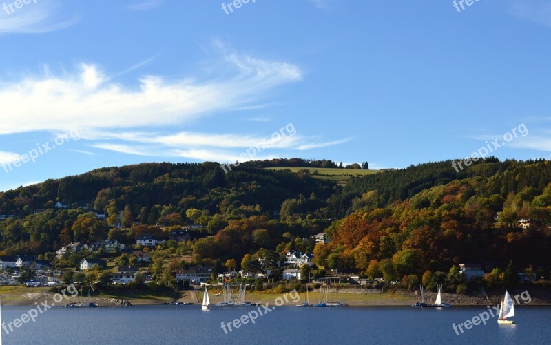 Rurtalsperre Rurberg Eifel Lake Water