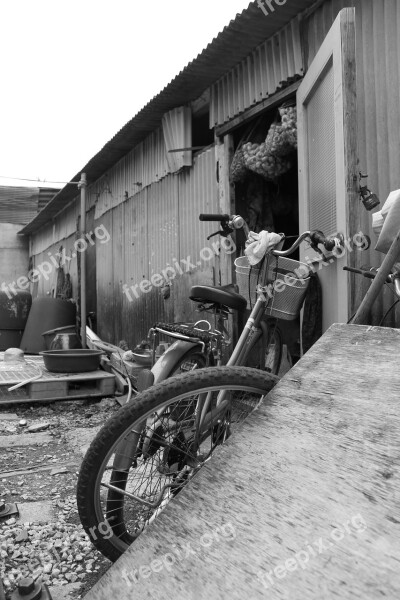 Bike Landscape Gunsan Black And White Free Photos