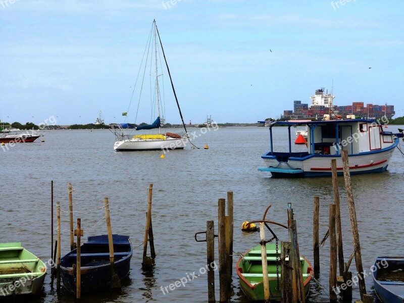 Wooden Boats Fishing Mar Litoral Fishing Boat