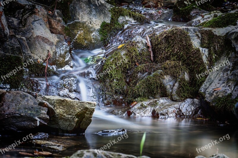 Water Waterfall Bach River Stones