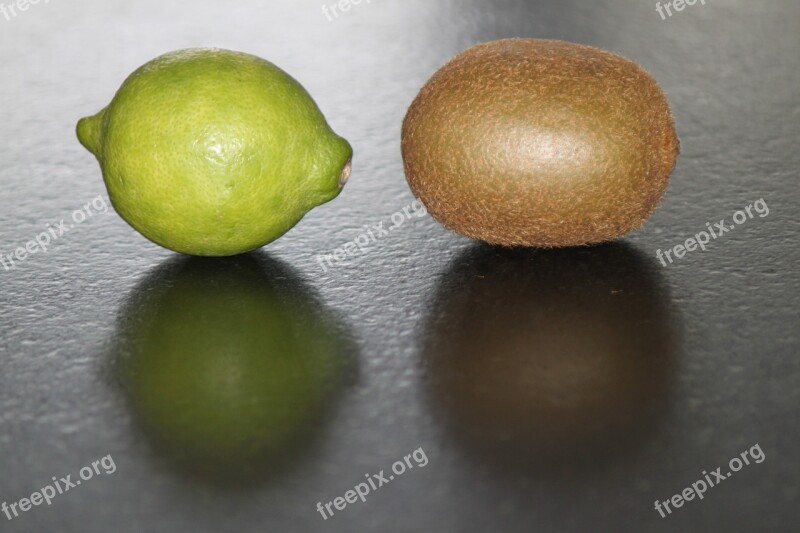 Lemon Kiwi Fruits Food Fresh