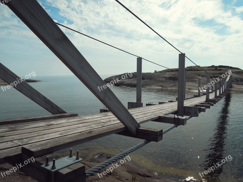 Söderskär Lighthouse Island Helsinki Finnish Suspension Bridge