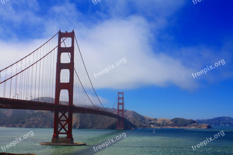 San Fransisco Golden Gate Bridge California Bay San