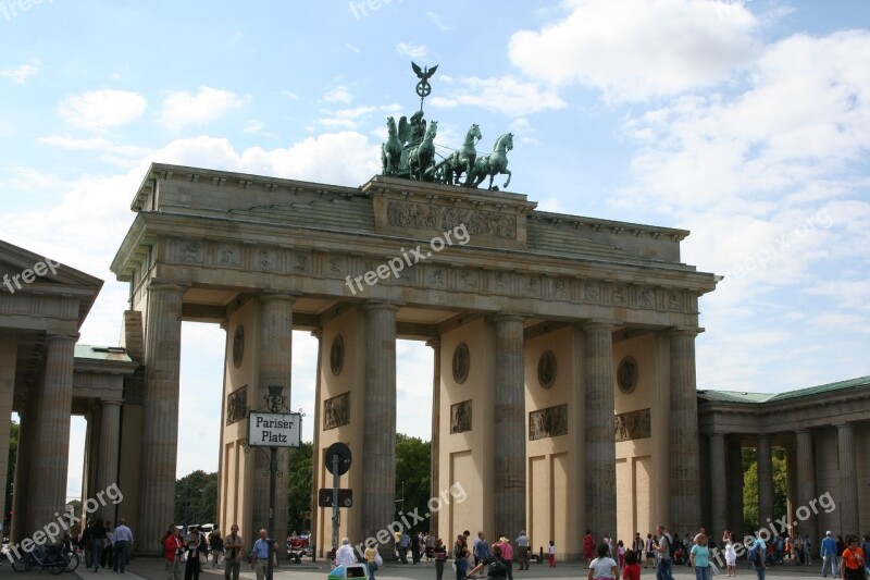 Berlin Brandenburg Gate Quadriga Landmark Goal