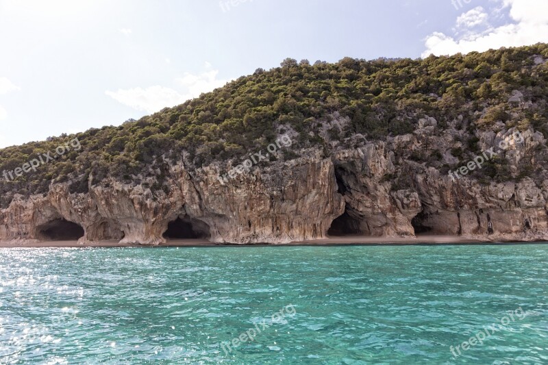 Coast Sardinia Italy Mediterranean Water