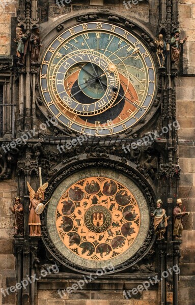 Prague Clock Town Hall Historic Center Astronomical Clock