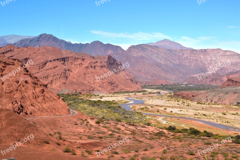 Landscape Cordillera Mountain Landscape Andes Mountains Argentina