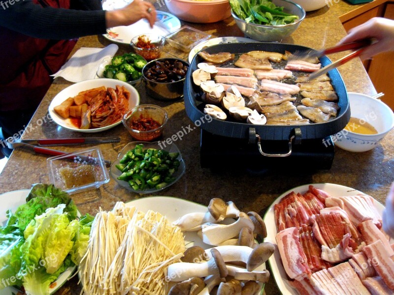 Samgyeopsal Pork Belly Korean Cuisine Ssam Korean Grill