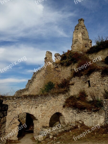 Castle The Ruins Of The Austria Wachau Valley Monument