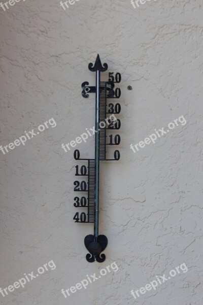 Thermometer Wall White Background Design Decorative