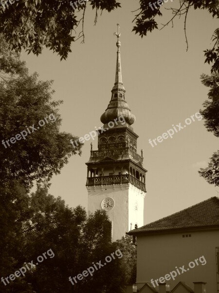 Nagykőrös Reformed Church Church Tower Building Tower Clock