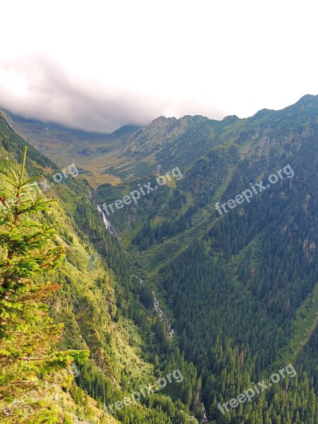 Mountain Landscape Cascada The Haze Cloud