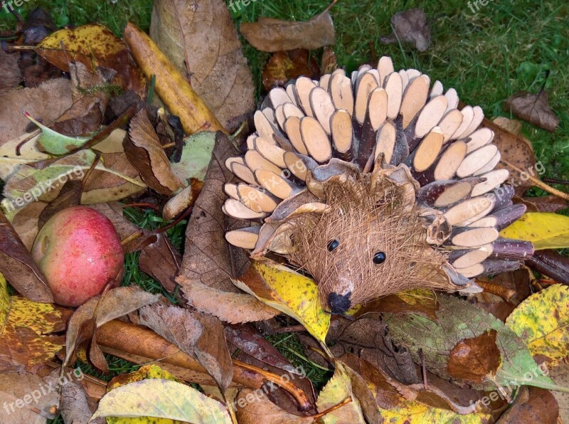 Autumn Leaves Hedgehog Autumn Decoration Hand Labor