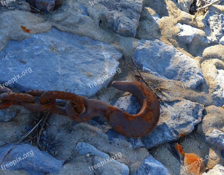 Chain Hook Iron Chain Fixing Old