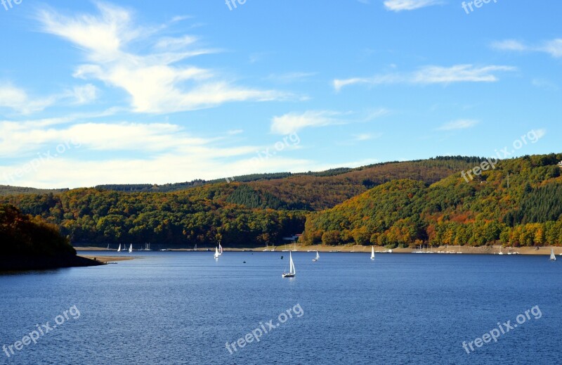 Rurtalsperre Schwammenauel Eifel Lake Water