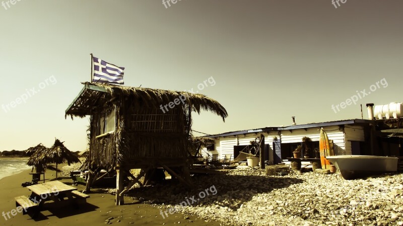 Hut Rough Beach Hippie Freedom