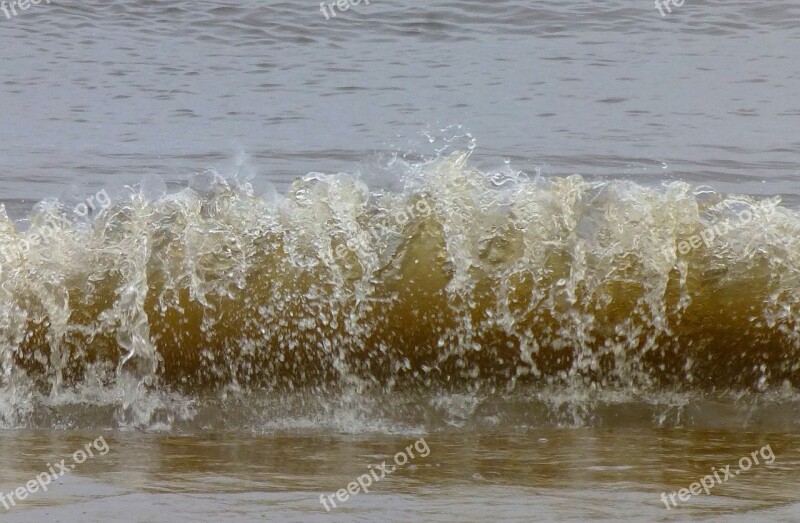 Water Elbe Wave Beach Spray