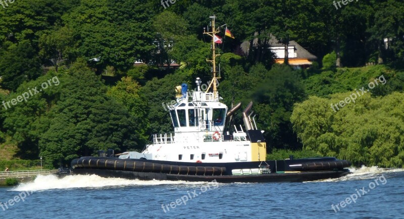 Tug Maritime Port Elbe Hamburg