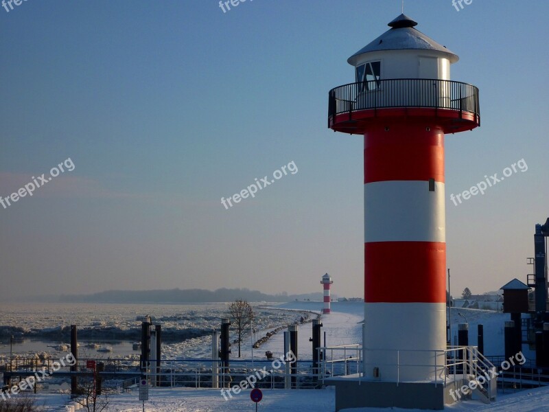 Elbe Lighthouse Beacon Nature Seafaring