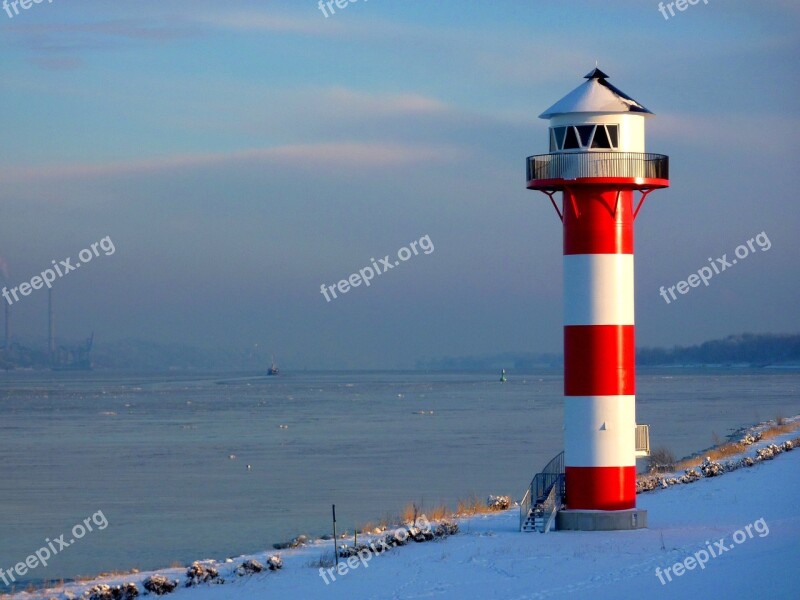 Elbe Lighthouse Beacon Nature Seafaring