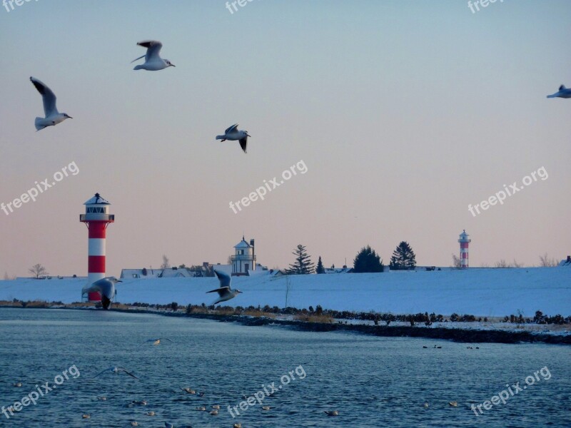 Elbe Lighthouse Beacon Nature Seafaring