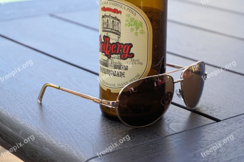 Sunglasses Beer Father's Day Table Leisure