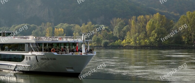 Austria River Danube Nature Autumn