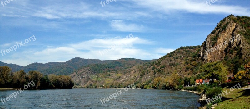 Austria River Danube Landscape Nature