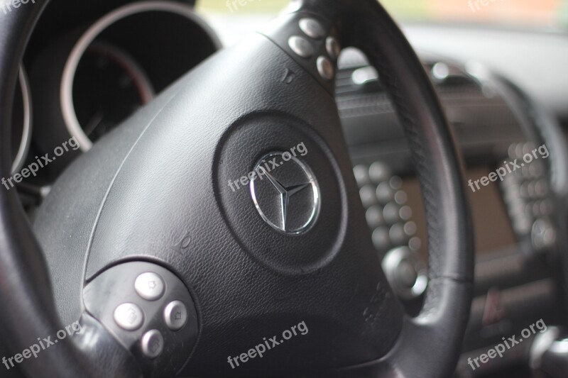 Mercedes Steering Wheel Close Up Macro Slk