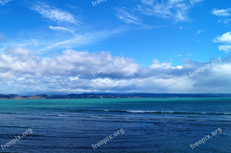 Sea New Zealand Napier Coast Nature