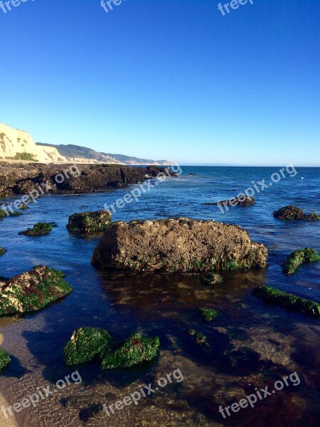 Pacific Coast Low Tide Ocean Landscape Scenic