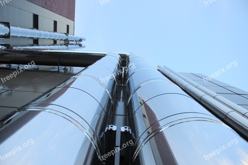 Pipes Lines Shiny Stainless Steel Pipeline